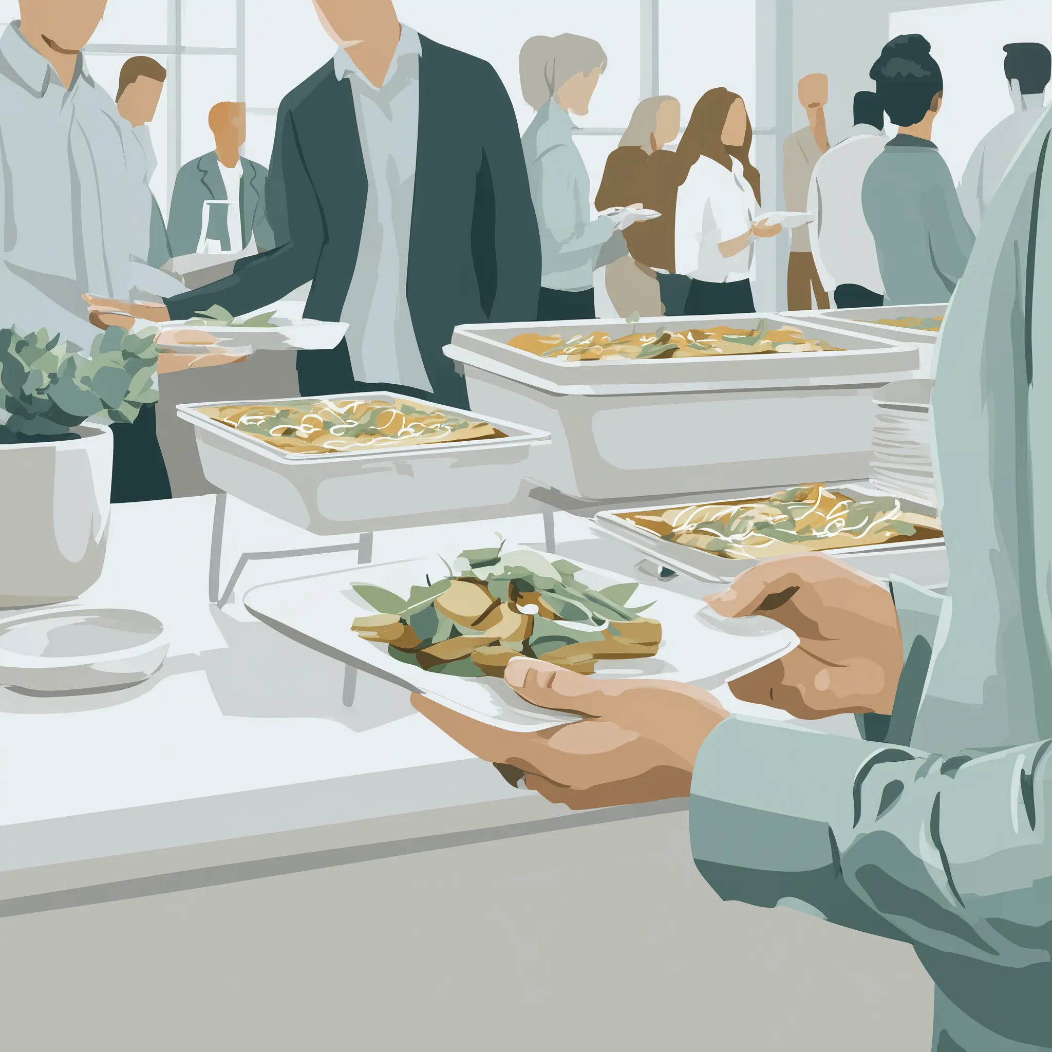 Illustration of catering
